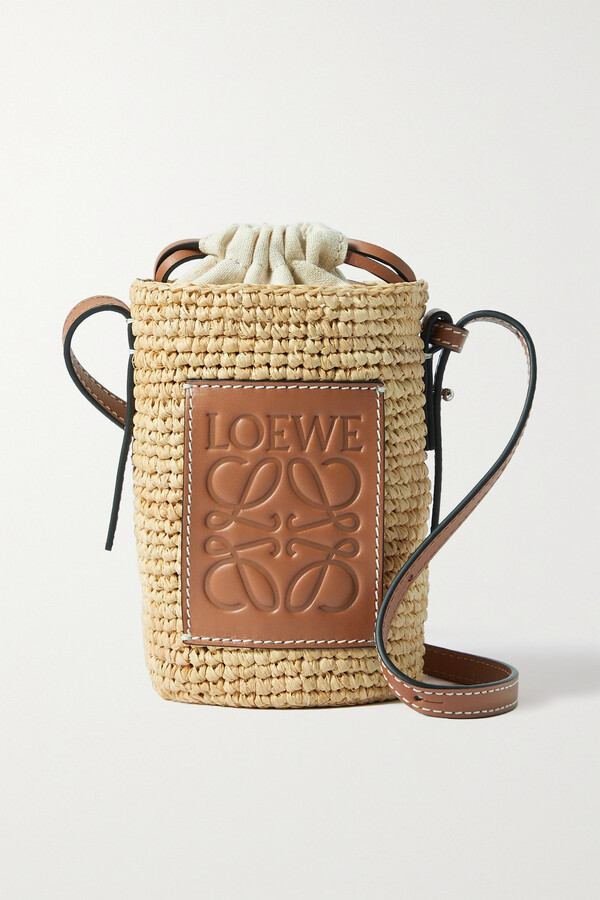 Loewe Brown Leather Bamboo Bucket Bag Loewe