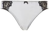 Thumbnail for your product : New Look Kelly Brook Silver Sateen Lace Edge Thong