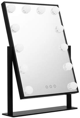 Dwelllifestyle Black Embellir Standing LED Make-Up Mirror