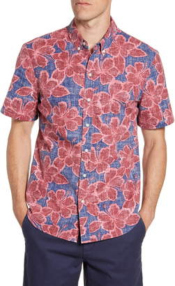 Reyn Spooner Hibiscus Orchard Tailored Fit Floral Short Sleeve Button-Down Shirt