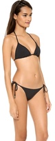 Thumbnail for your product : Zimmermann Black Dot Triangle Bikini Top