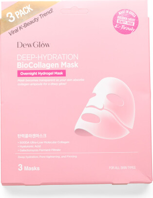 TJMAXX 3Ct Dewglow Deep Hydration Collagen Masks