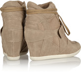 Thumbnail for your product : Ash Bowie suede and canvas wedge sneakers