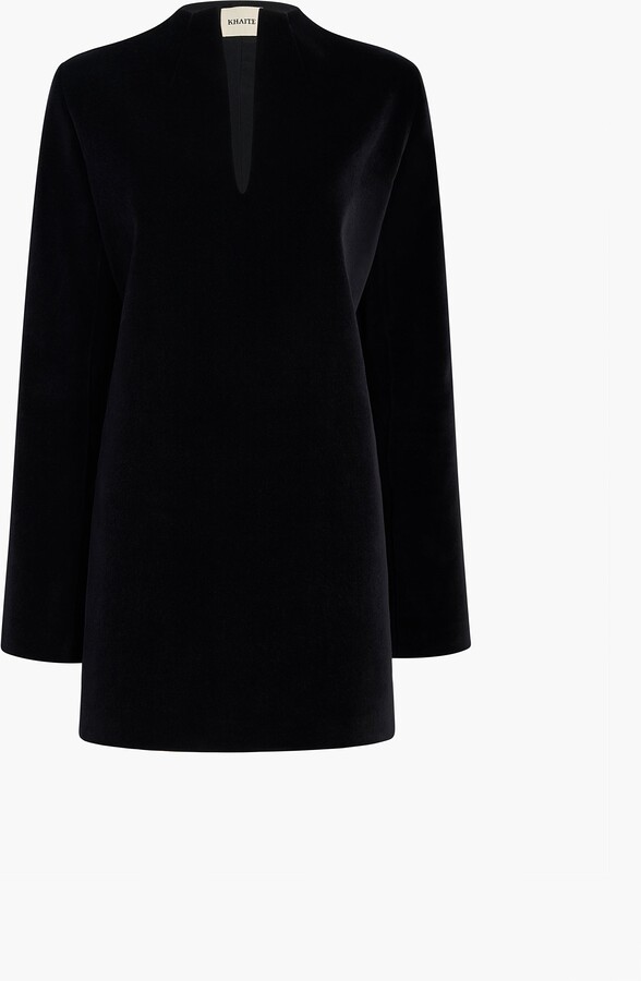 KHAITE Aleena Dress in Black Velvet
