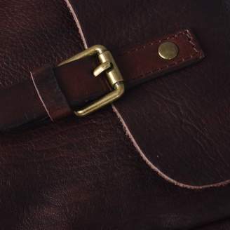 EAZO - Leather Clutch in Dark Brown