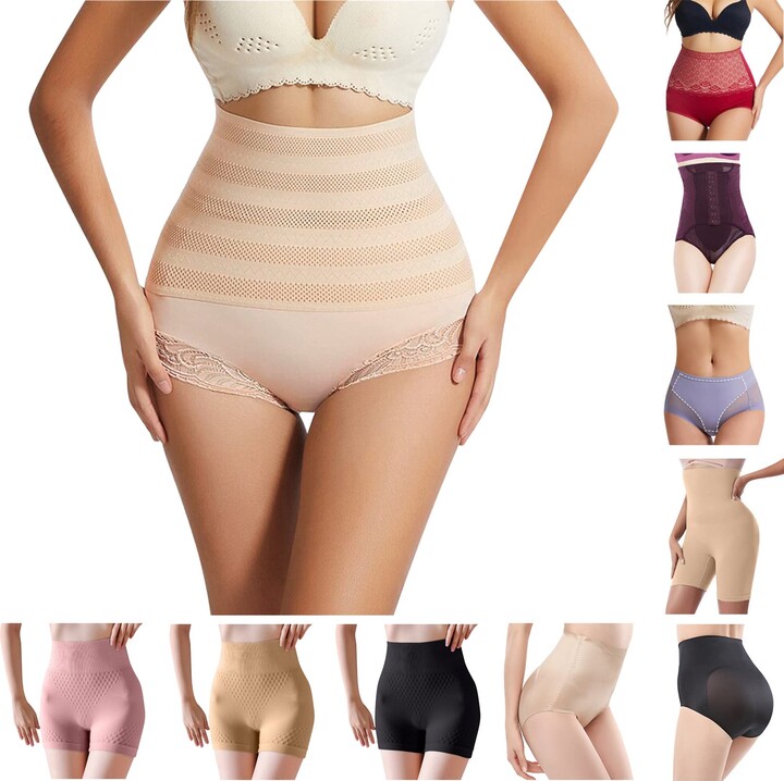 Unique Bargains Women Slimming Body Shaping Tummy Control Shapewear Control  Panties Underwear 1 Pcs Beige 2XL