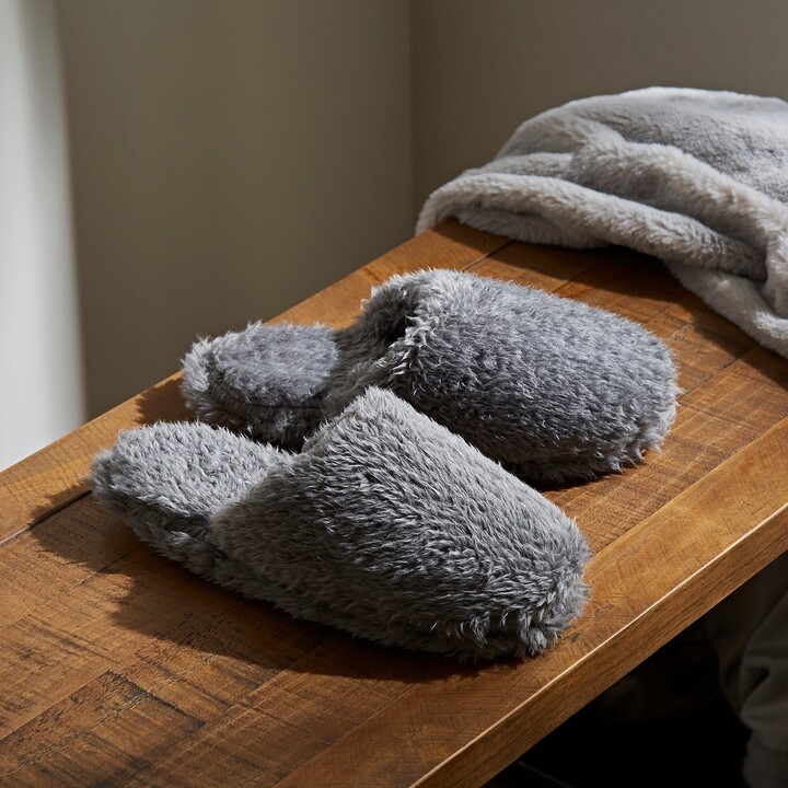 Teddy Bear Charcoal Slippers Charcoal (Grey) ShopStyle Dog Toys