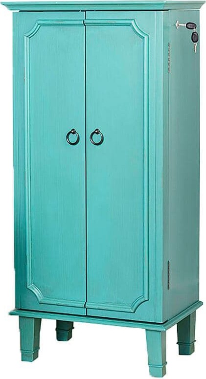 HIVES HONEY Cabby Turquoise Jewelry Armoire 40 in. x 19 in. x 13.75 in.