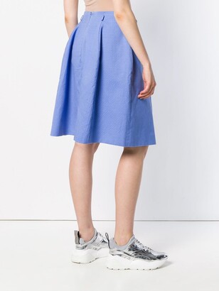 Moschino Pre-Owned Geometric Knit Pleated Skirt
