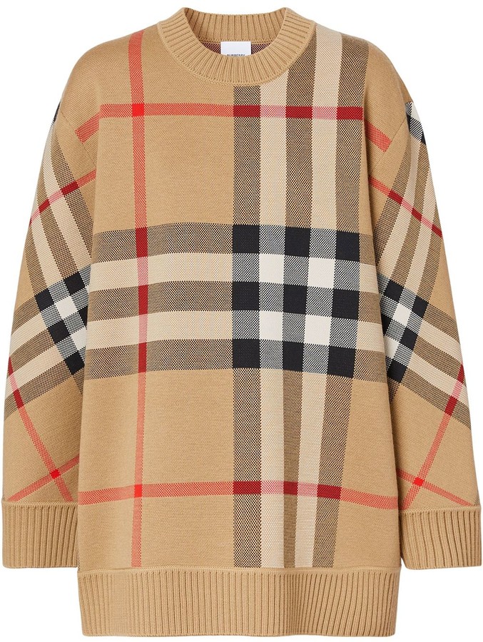 Burberry Vintage Check jumper - ShopStyle Sweaters