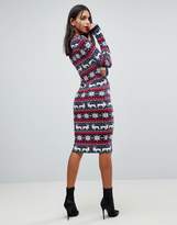 Thumbnail for your product : Club L Fairisle Christmas Bodycon Dress