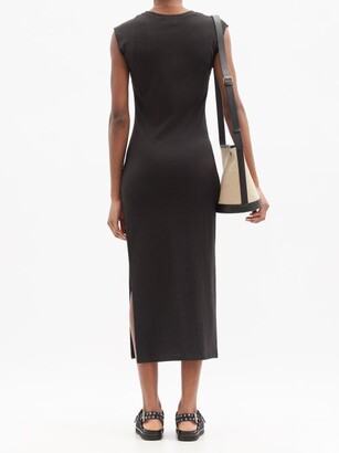 Frame Le Muscle V-neck Organic-cotton Dress - Black