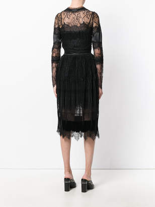 Ermanno Scervino lace plated sheer dress