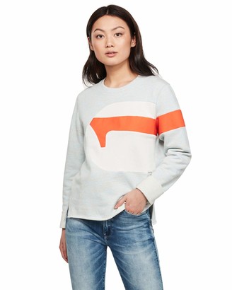 G Star Women's Boyfriend G-Stripe Slit Long Sleeve Sweater