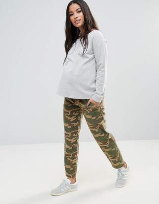 ASOS Maternity Camo Chino Pants With Under The Bump Waistband