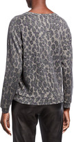 Thumbnail for your product : Majestic Filatures Leopard-Print Cotton-Cashmere Pullover