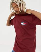 Thumbnail for your product : Tommy Jeans 6.0 Limited Capsule crew neck t-shirt with back print crest flag in burgundy