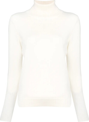 slim fit white turtleneck