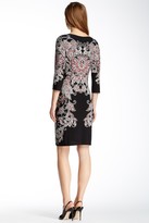 Thumbnail for your product : Maggy London 3/4 Sleeve Print Sheath Dress
