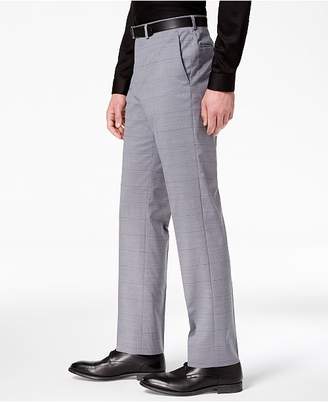 Vince Camuto CLOSEOUT! Men's Slim-Fit Stretch Medium Gray Windowpane Suit