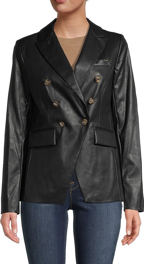 Dkny Double Breasted Coat | ShopStyle