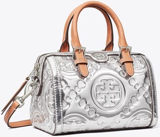 T Monogram Embossed Metallic Mini Bucket Bag: Women's Handbags, Crossbody  Bags