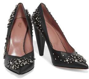 RED Valentino Embellished Leather Pumps