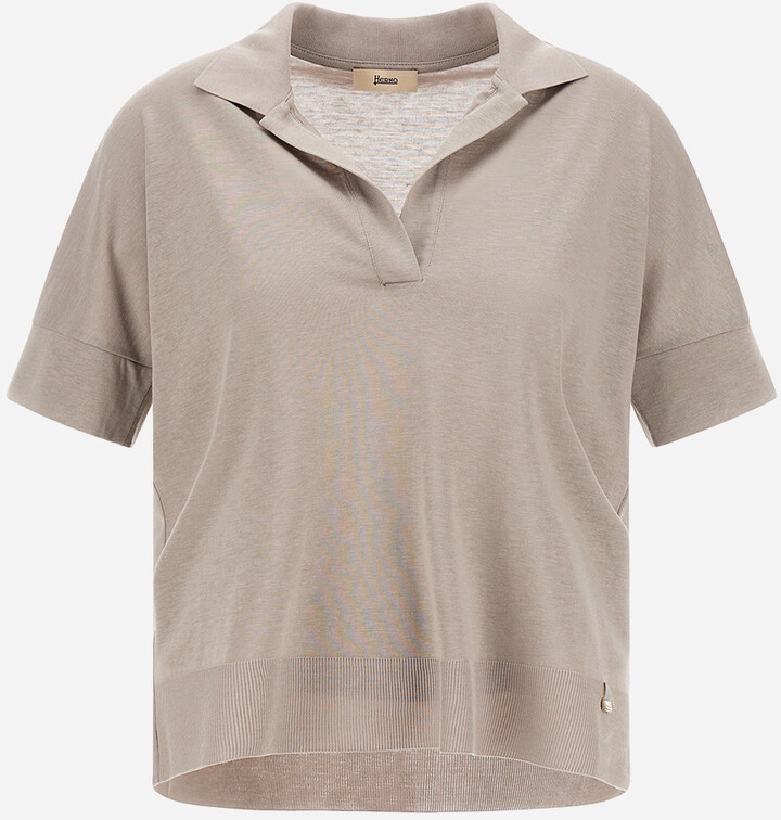 Herno Polo In Glam Knit Effect