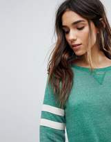 Thumbnail for your product : Ocean Drive Burnout Stripe Sweat Top In Green