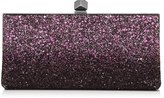 Thumbnail for your product : Jimmy Choo CELESTE/S Pink and Black Coarse Glitter Dégradé Clutch Bag with Cube Clasp