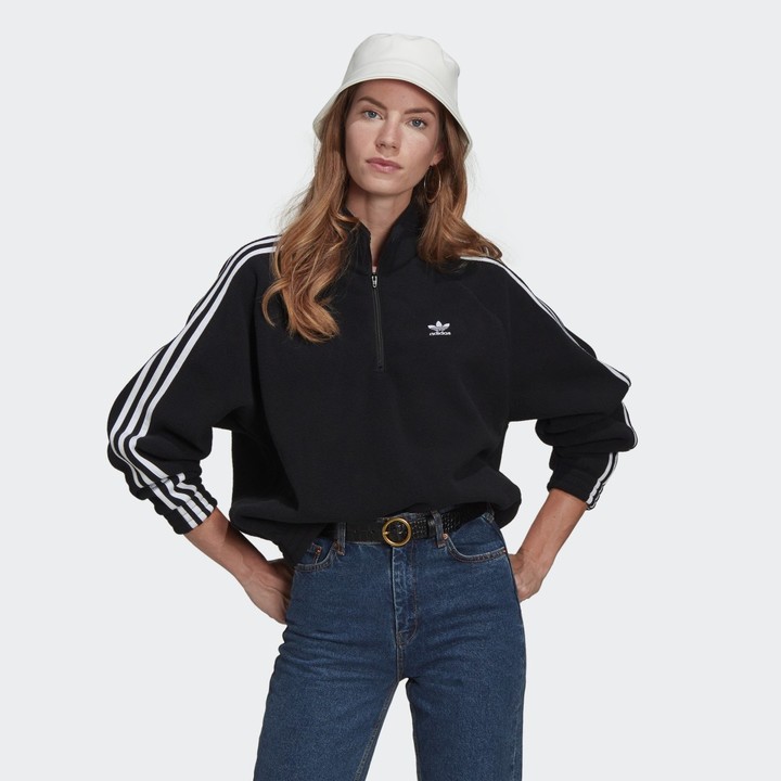 adidas Adicolor Classics Polar Fleece Half-Zip Sweatshirt Black M Womens -  ShopStyle Activewear Jackets