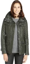 Thumbnail for your product : BCBGMAXAZRIA olive quilted coated cotton 'Kelly' hooded anorak jacket