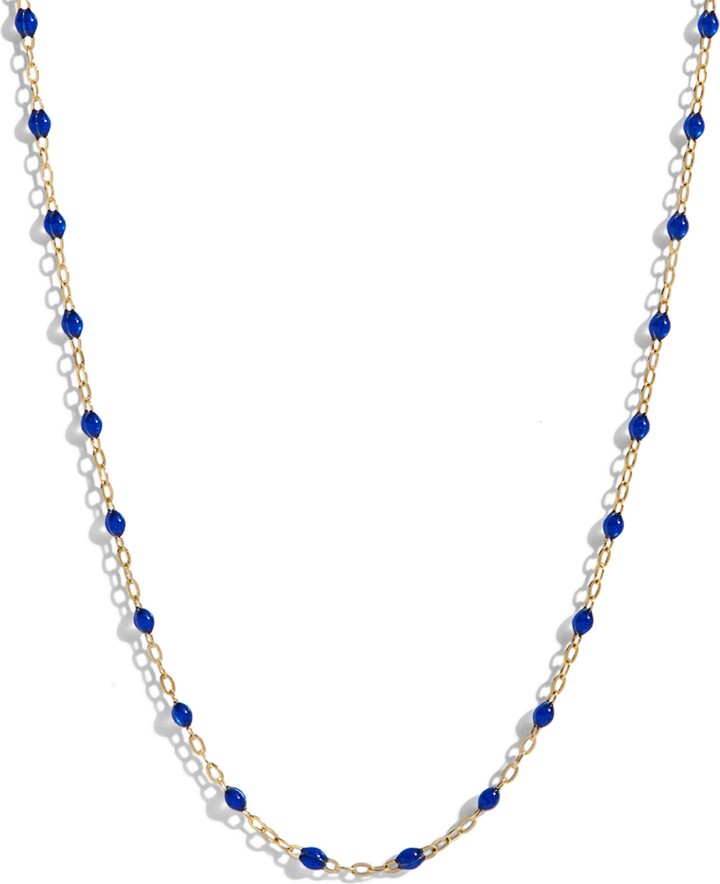 Gigi Clozeau Classic Gigi Lapis Resin Yellow Gold Necklace