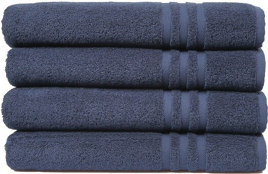 Linum Home Textiles LinumHomeTextiles100%TurkishCottonDenziBathTowels(Setof4)TwilightBlue
