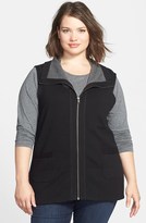 Thumbnail for your product : Foxcroft Herringbone Block Vest (Plus Size)