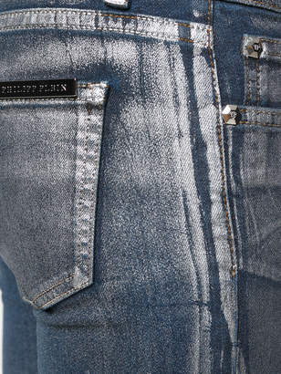 Philipp Plein metallic sheen jeans