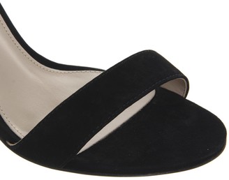 Office Mimosa Two Part Mid Sandals Black Nubuck