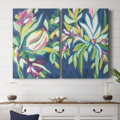 Wexford Home Blue Tropics III-Premium Gallery Wrapped Canvas -Ready to Hang