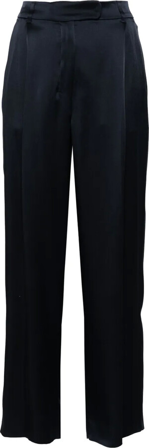 S Max Mara Amleto satin straight trousers
