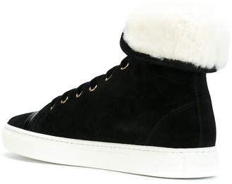 Lanvin shearling lined mid-top sneakers