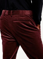 Thumbnail for your product : Topman Burgundy Corduroy Super Skinny Fit Suit Trousers