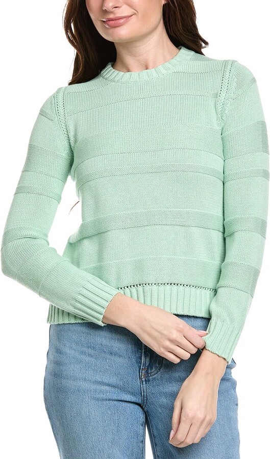 Hannah Rose Jessie Textured Stripe Pullover