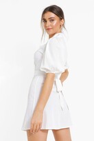 Thumbnail for your product : boohoo Puff Sleeve Wrap Front Blazer Dress