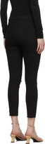 Thumbnail for your product : Frame Black 'Le High Skinny Crop' Raw Edge Jeans