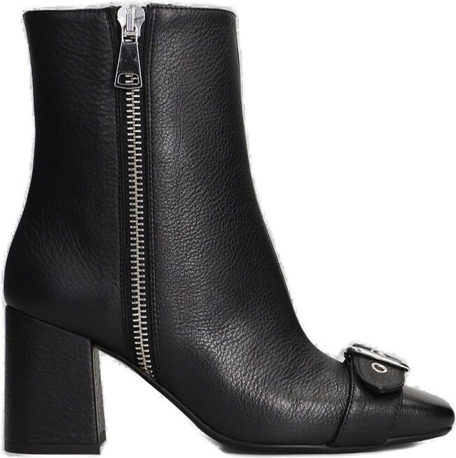ANNA F. Block Heel Ankle Boots