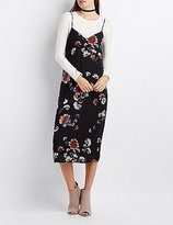 Thumbnail for your product : Charlotte Russe Floral Midi Slip Dress