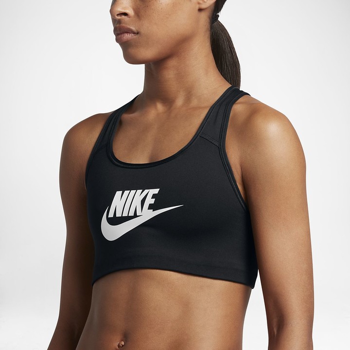 Nike Women's Medium Support Sports Bra Classic Swoosh Futura - ShopStyle