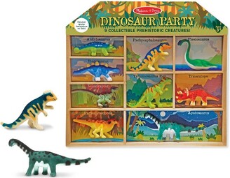 Melissa & Doug Dinosaur Party Play Set - 9 Collectible Miniature Dinosaurs in a Case