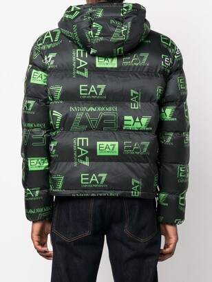 EA7 Emporio Armani Logo-Print Puffer Jacket