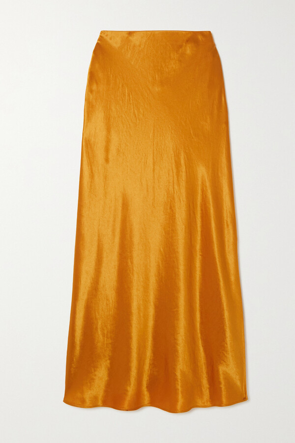 Gold Satin Skirt | Shop The Largest Collection | ShopStyle